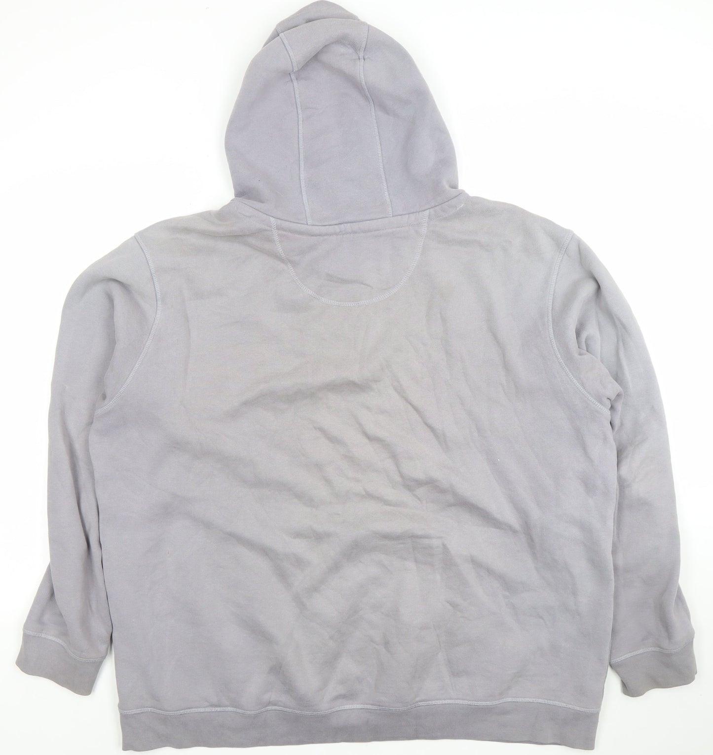 A-FRAME Men's Grey 2XL Pullover Hoodie Cotton Blend