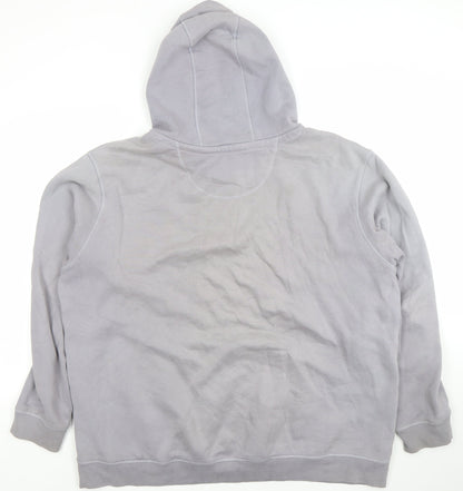 A-FRAME Men's Grey 2XL Pullover Hoodie Cotton Blend