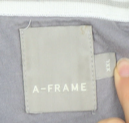 A-FRAME Men's Grey 2XL Pullover Hoodie Cotton Blend