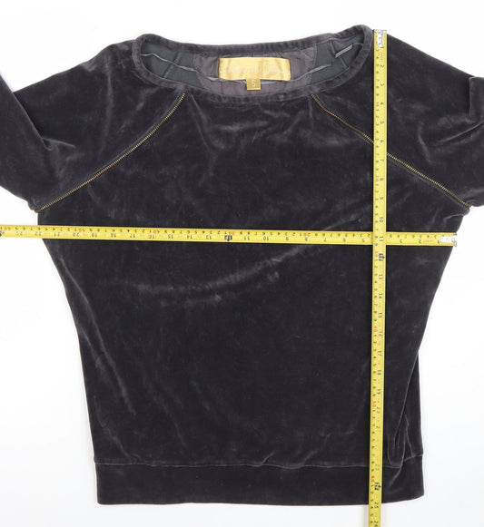 Womens UK Size S Minnie Rose Black Pullover Sweatshirt