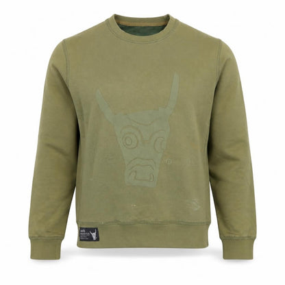 Mens UK Size L Ushi Green Pullover Sweatshirt