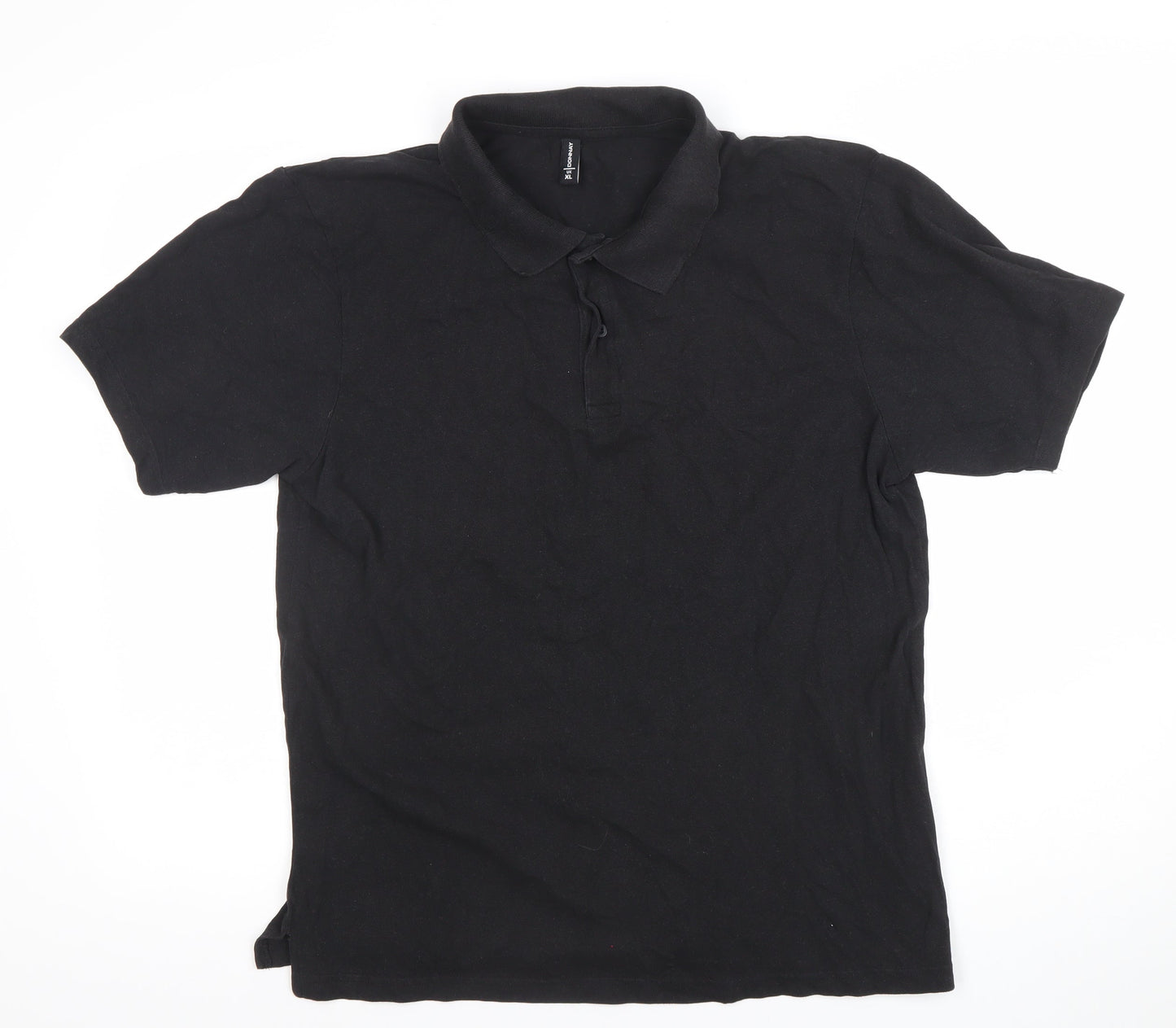 Donnay Men's Black XL Cotton Short Sleeve Polo Shirt