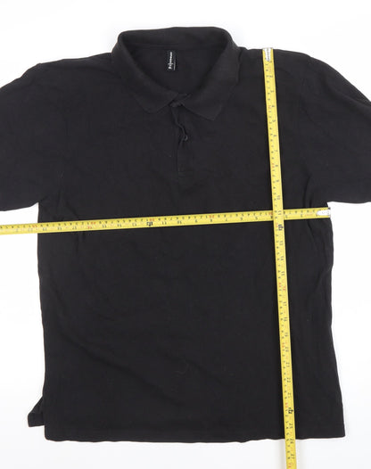 Donnay Men's Black XL Cotton Short Sleeve Polo Shirt