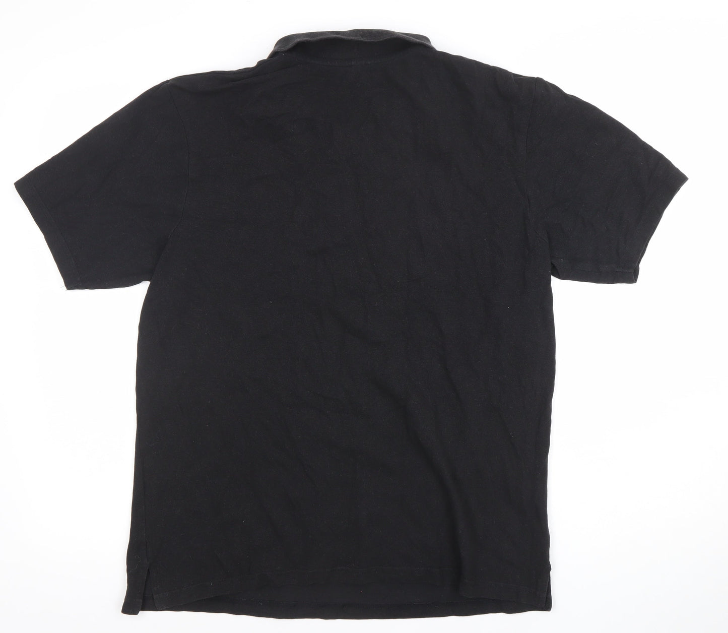 Donnay Men's Black XL Cotton Short Sleeve Polo Shirt