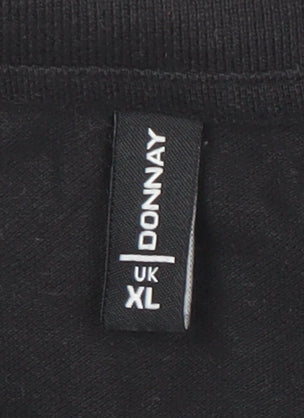 Donnay Men's Black XL Cotton Short Sleeve Polo Shirt