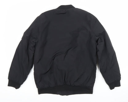 Next Boys Black Bomber Jacket 10 Years Polyester Lined Zip Pockets