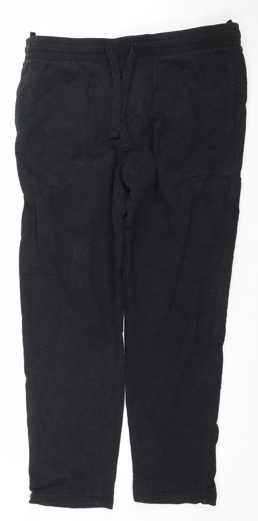Marks and Spencer Men's Black Jogger Trousers L Regular Cotton Blend