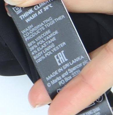 Marks and Spencer Women Black Size 14 Classic Two-Button Blazer