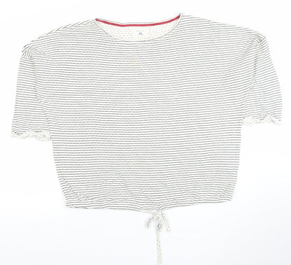 Womens UK Size L Aeropostale White Cropped T-Shirt