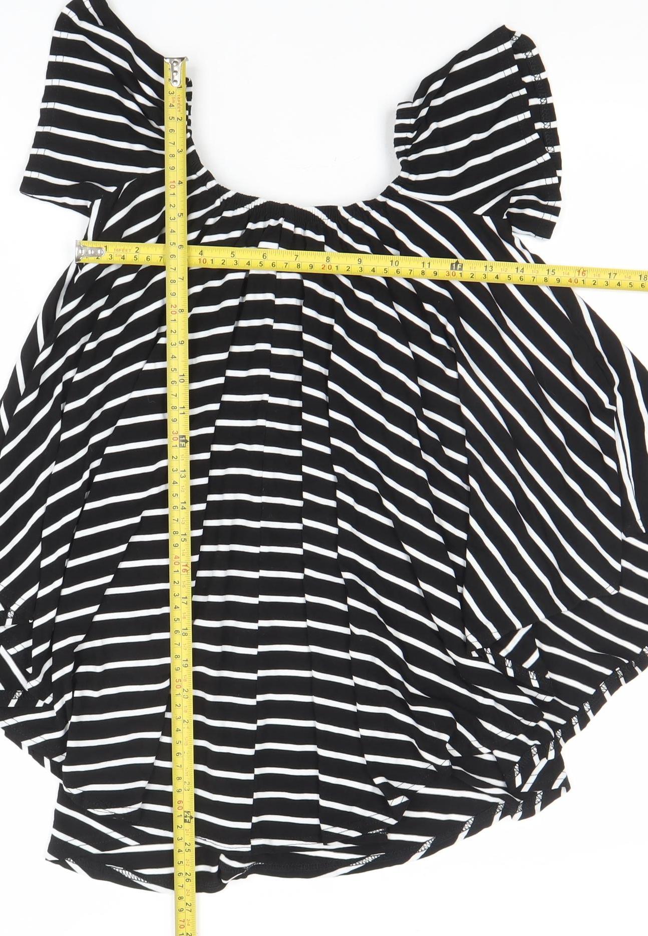 Womens UK Size 8 Boohoo Black Camisole Blouse