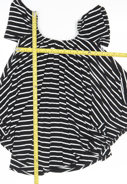 Womens UK Size 8 Boohoo Black Camisole Blouse