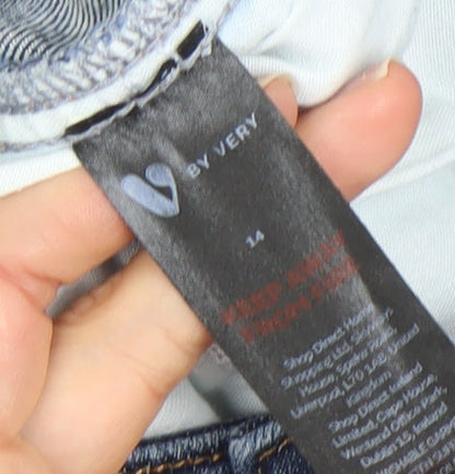 Very Women’s Blue Straight Leg Stretch Jeans Size 24 Plus Denim