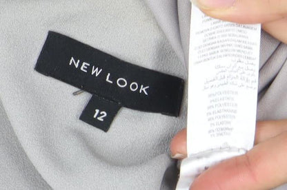 New Look Women's Grey Belted Sleeveless Waistcoat Size 12