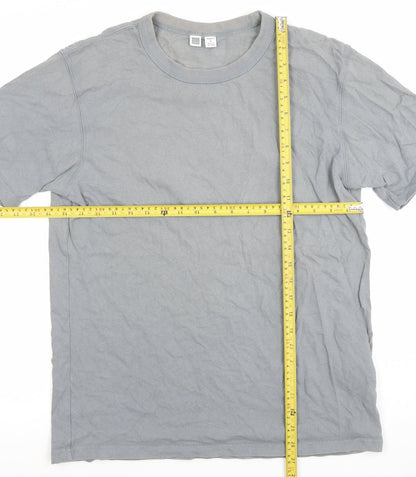 Uniqlo U Men's Grey Short Sleeve Crew Neck Cotton T-Shirt M