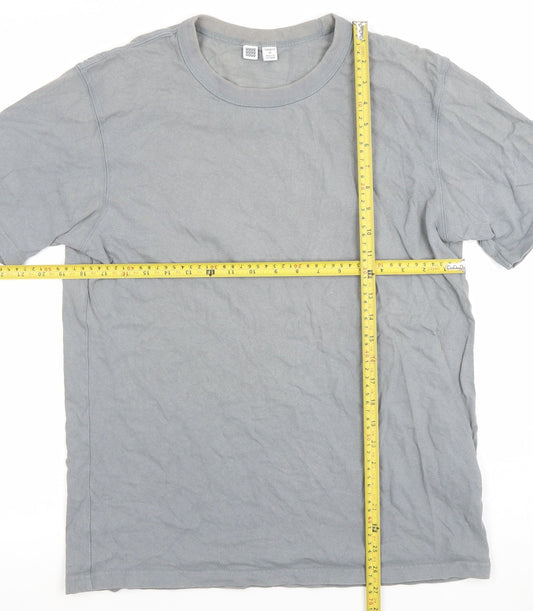 Uniqlo U Men's Grey Short Sleeve Crew Neck Cotton T-Shirt M
