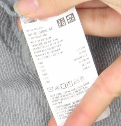 Uniqlo U Men's Grey Short Sleeve Crew Neck Cotton T-Shirt M