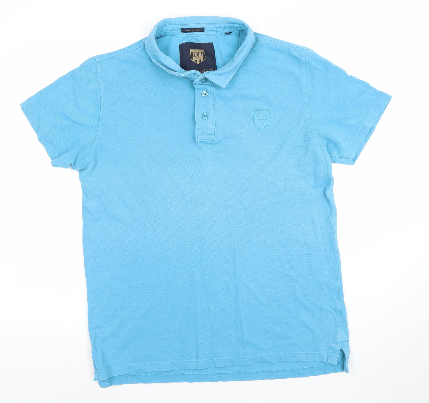 Broadbents & Boothroyds Men's Blue Cotton Polo Shirt M Regular Fit