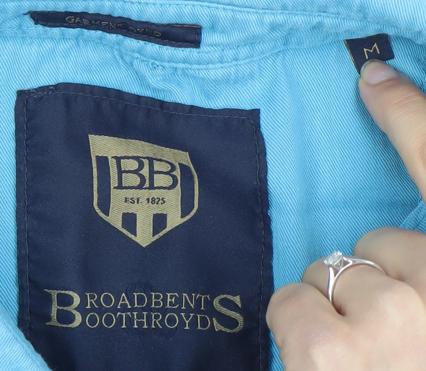 Broadbents & Boothroyds Men's Blue Cotton Polo Shirt M Regular Fit