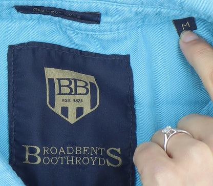 Broadbents & Boothroyds Men's Blue Cotton Polo Shirt M Regular Fit