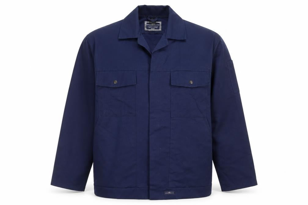 Work King Men’s Blue Long Sleeve Button-Up Workwear Shirt Size M