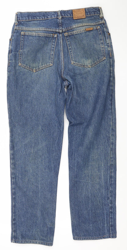 Womens UK Size 32 Sharp Regular Fit Straight Blue Jeans