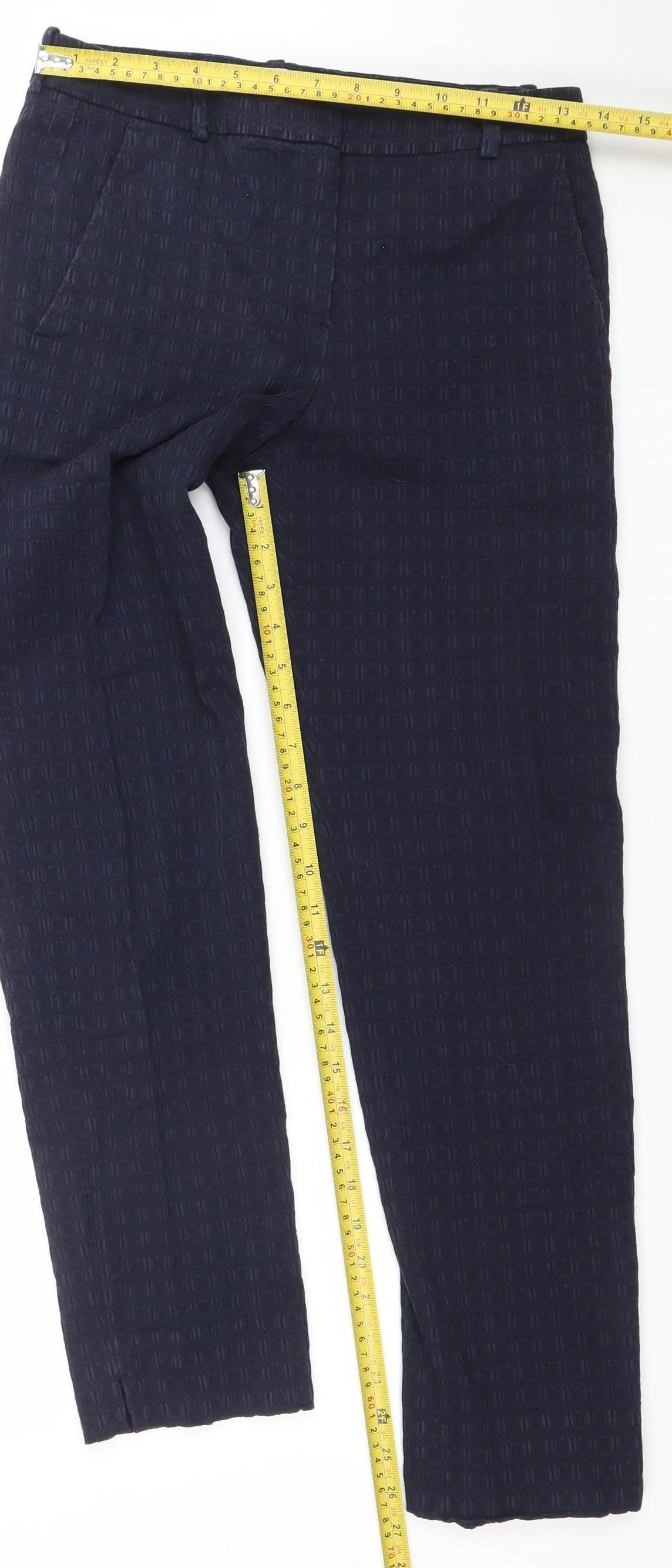 Womens UK Size 8 Jigsaw Regular Fit Business Casual Workwear Blue Trousers