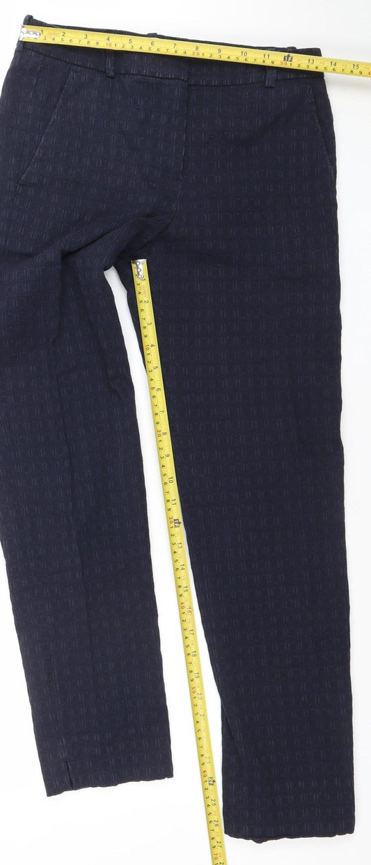 Womens UK Size 8 Jigsaw Regular Fit Business Casual Workwear Blue Trousers