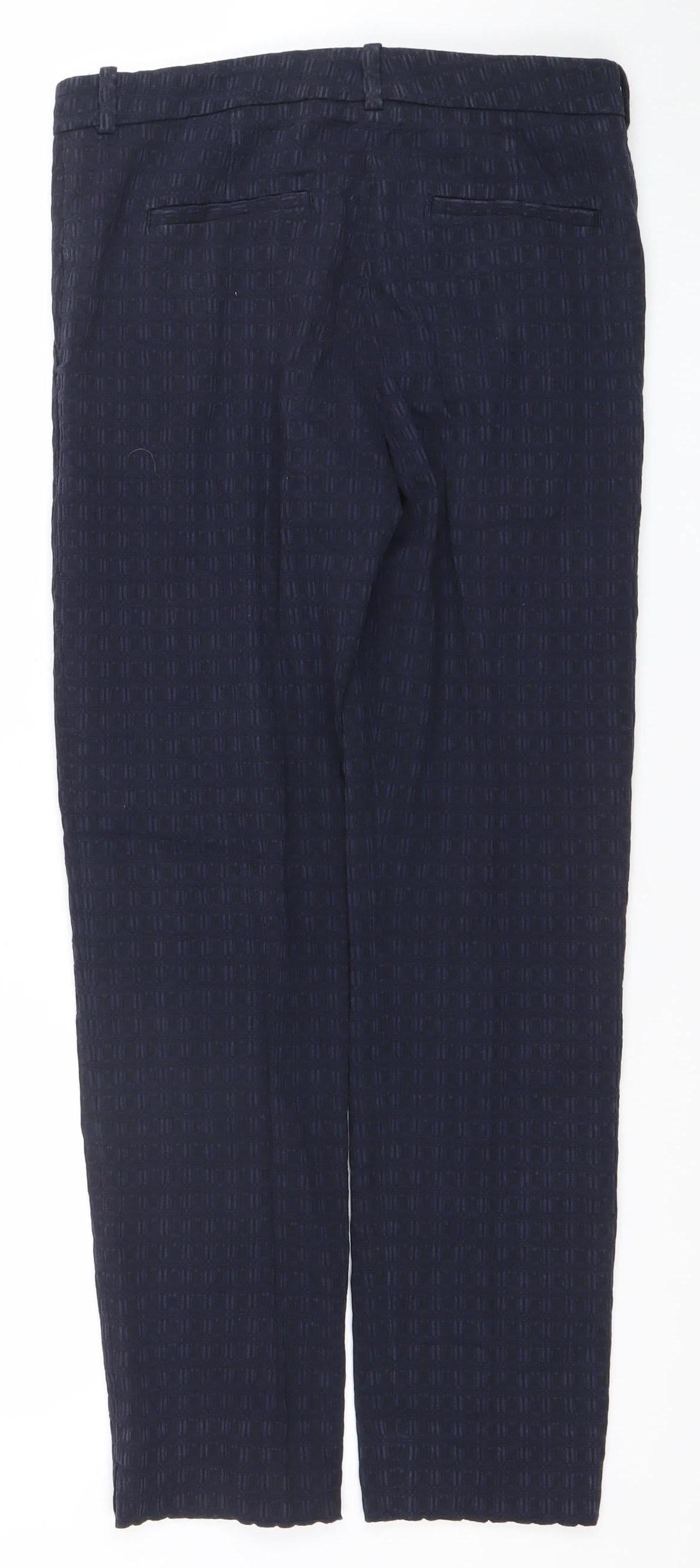 Womens UK Size 8 Jigsaw Regular Fit Business Casual Workwear Blue Trousers