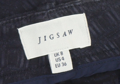 Womens UK Size 8 Jigsaw Regular Fit Business Casual Workwear Blue Trousers