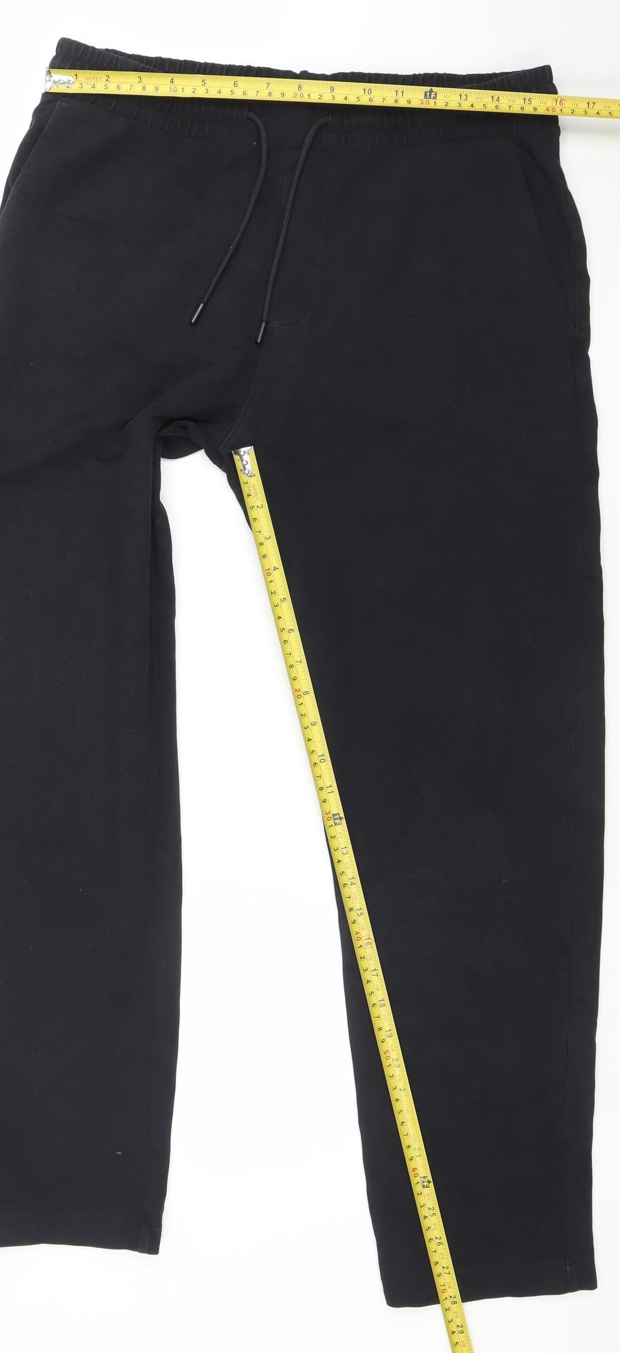 Marks and Spencer Men’s Black Jogger Trousers M Regular Fit