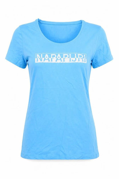 Womens UK Size M Napapijri Blue Basic T-Shirt