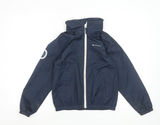 Quechua Boys Blue 10 Years Windbreaker Jacket Waterproof Outdoor