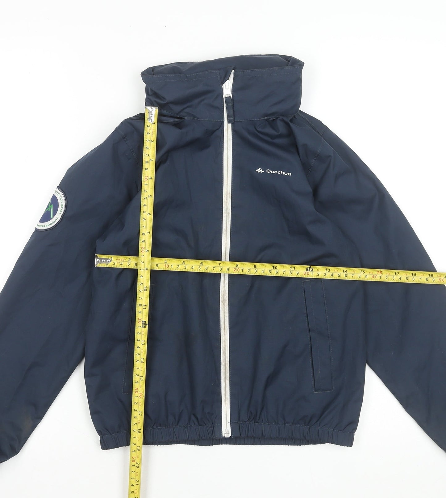 Quechua Boys Blue 10 Years Windbreaker Jacket Waterproof Outdoor