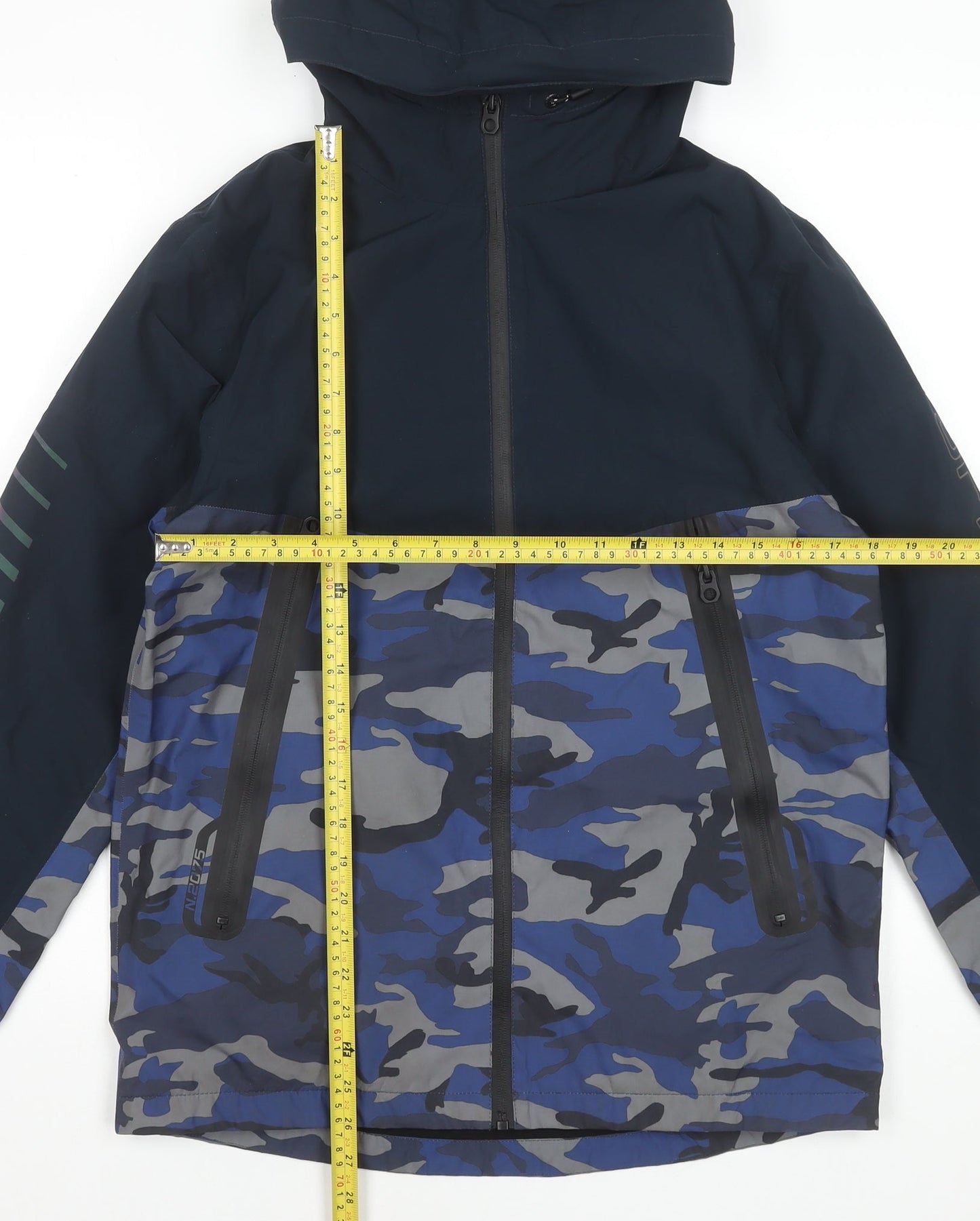 Next Boys Blue Camouflage Waterproof Hooded Puffer Jacket 14 Years