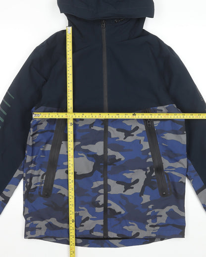 Next Boys Blue Camouflage Waterproof Hooded Puffer Jacket 14 Years