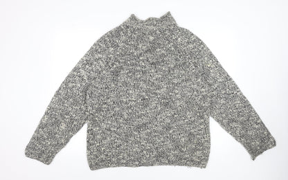 Marks and Spencer Men’s Grey Wool Blend Roll Neck Chunky Knit Jumper M