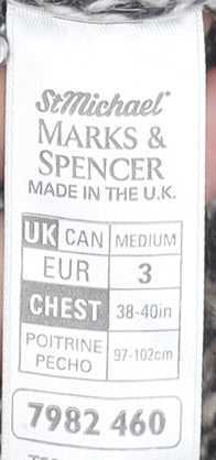 Marks and Spencer Men’s Grey Wool Blend Roll Neck Chunky Knit Jumper M