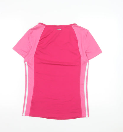 Adidas Women's Pink Short Sleeve Climalite Performance T-Shirt Size S