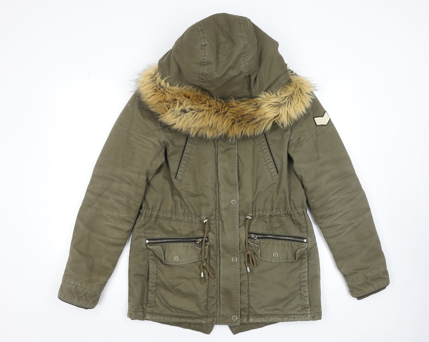 Womens UK Size 10 Pimkie Green Parka Coat