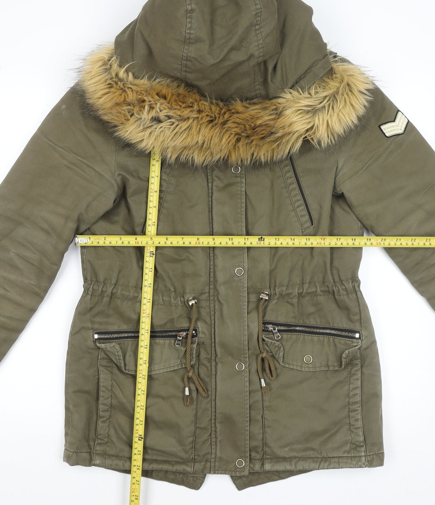Womens UK Size 10 Pimkie Green Parka Coat