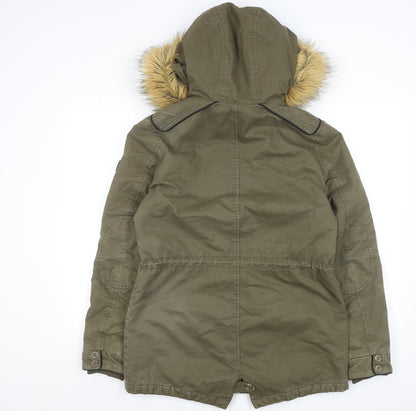 Womens UK Size 10 Pimkie Green Parka Coat