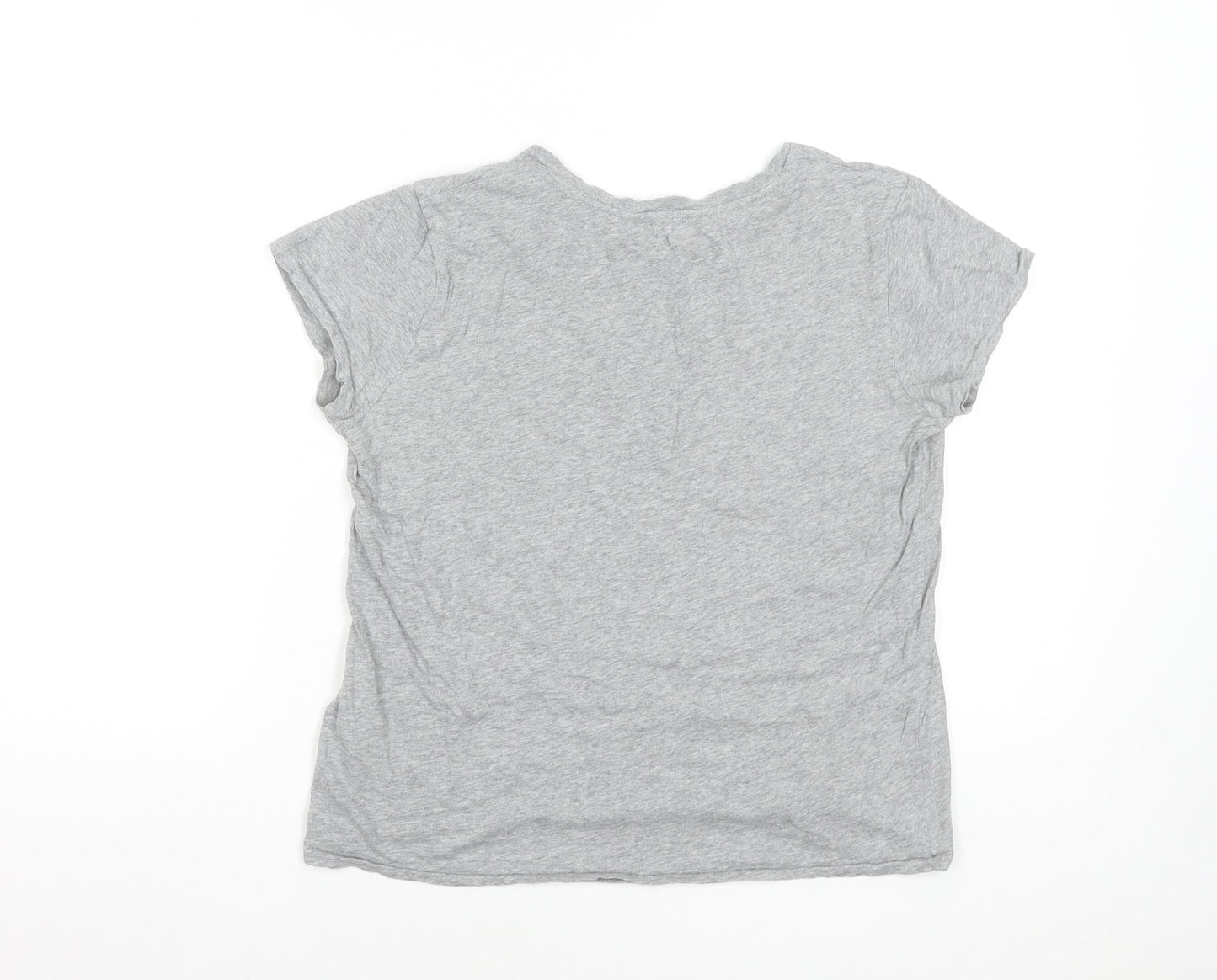 Womens UK Size M Ralph Lauren Grey Basic T-Shirt