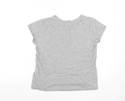 Womens UK Size M Ralph Lauren Grey Basic T-Shirt