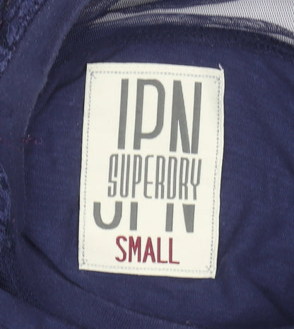 Womens UK Size S Superdry Blue Jersey T-Shirt