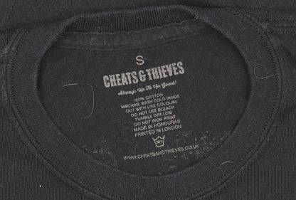 Mens UK Size S Cheats & Thieves Black  T-Shirt