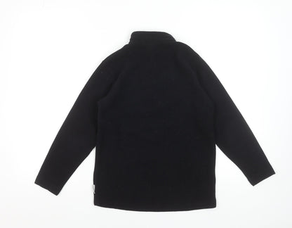 Quechua Boys Black Fleece 1/4 Zip Pullover Sweatshirt 12 Years