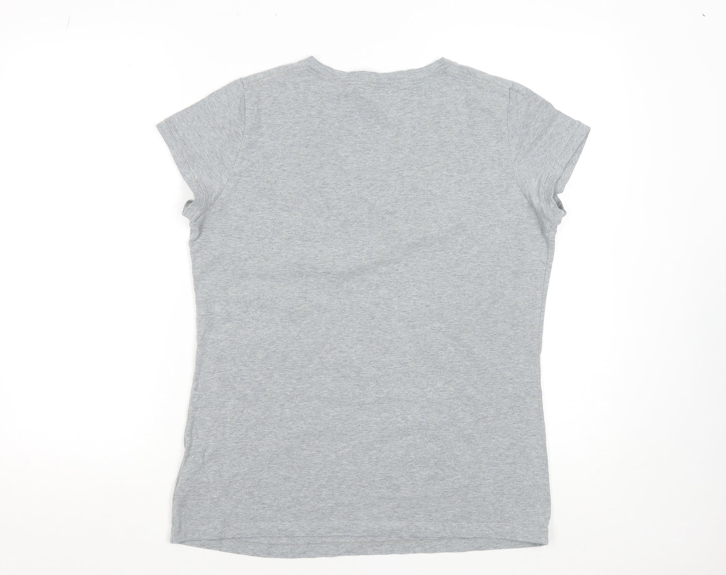 Nike Women's Grey V-Neck Short Sleeve Athletic T-Shirt XL