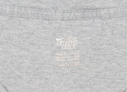 Nike Women's Grey V-Neck Short Sleeve Athletic T-Shirt XL