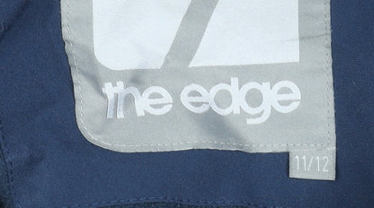 The Edge Boys Blue & Yellow Puffer Jacket 11-12 Years Winter Hooded Coat