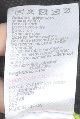 Mountain Warehouse Boys Green Camouflage Softshell Hooded Jacket 5-6 Years